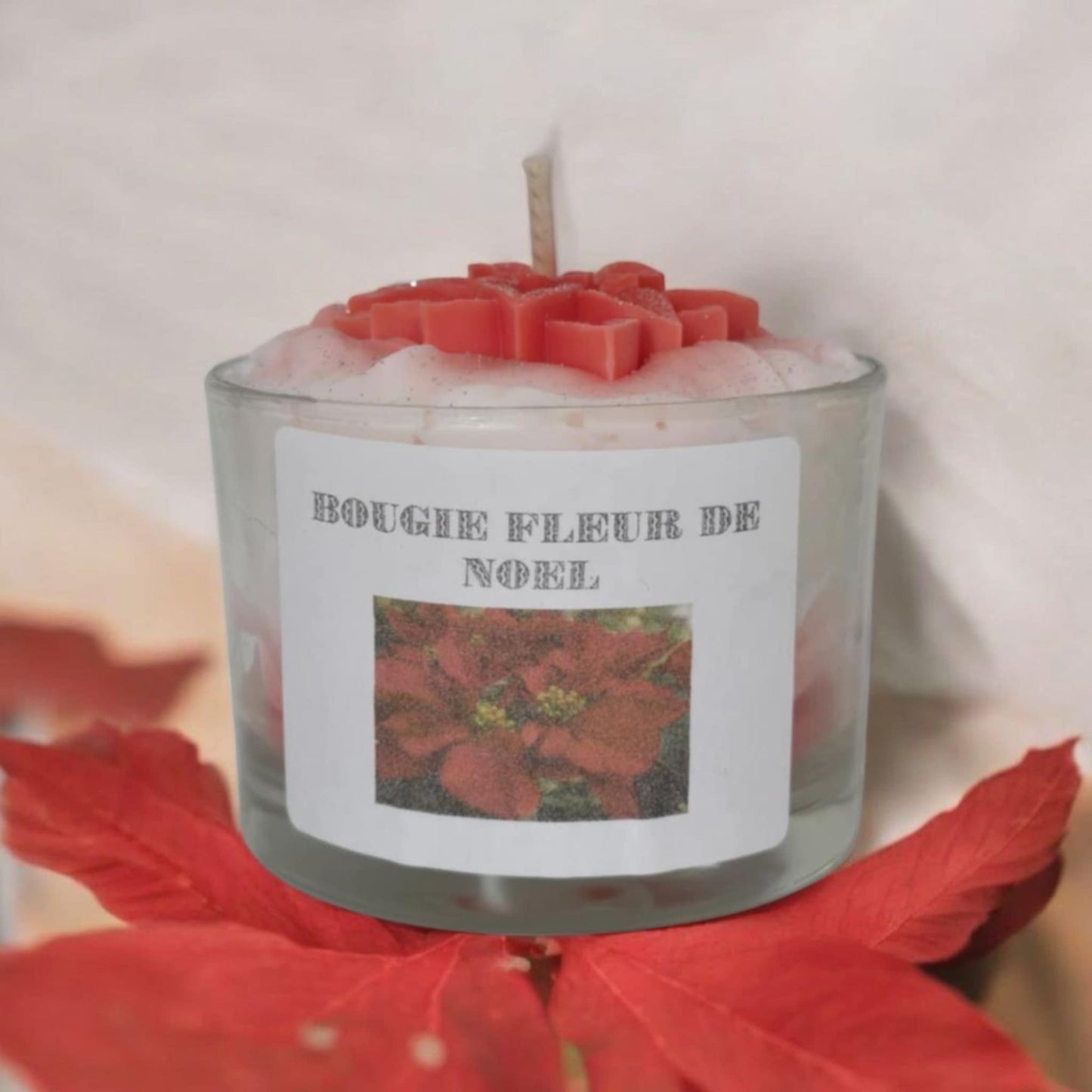 Bougie gourmande fleur de noël
