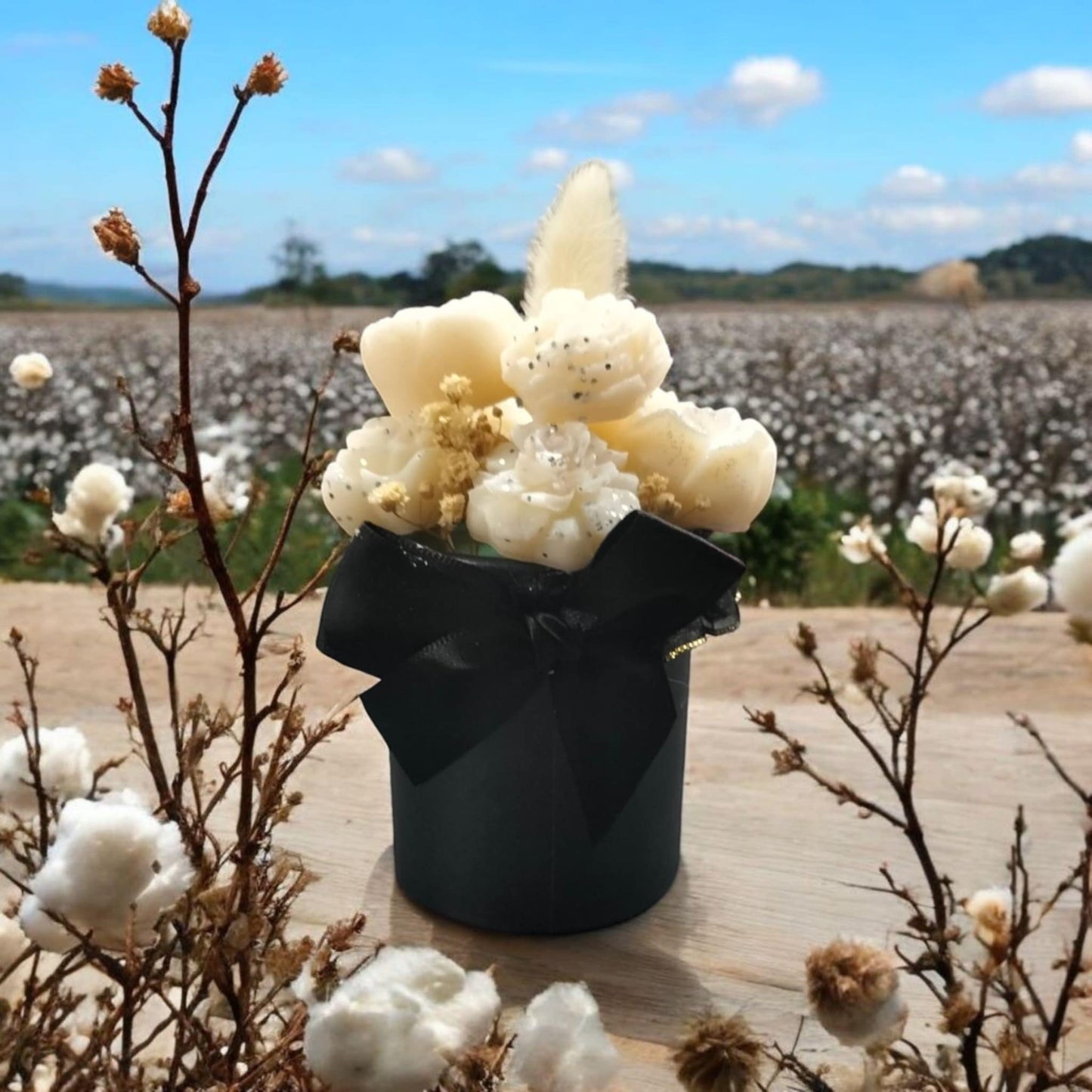 Mini bouquet fleur de coton