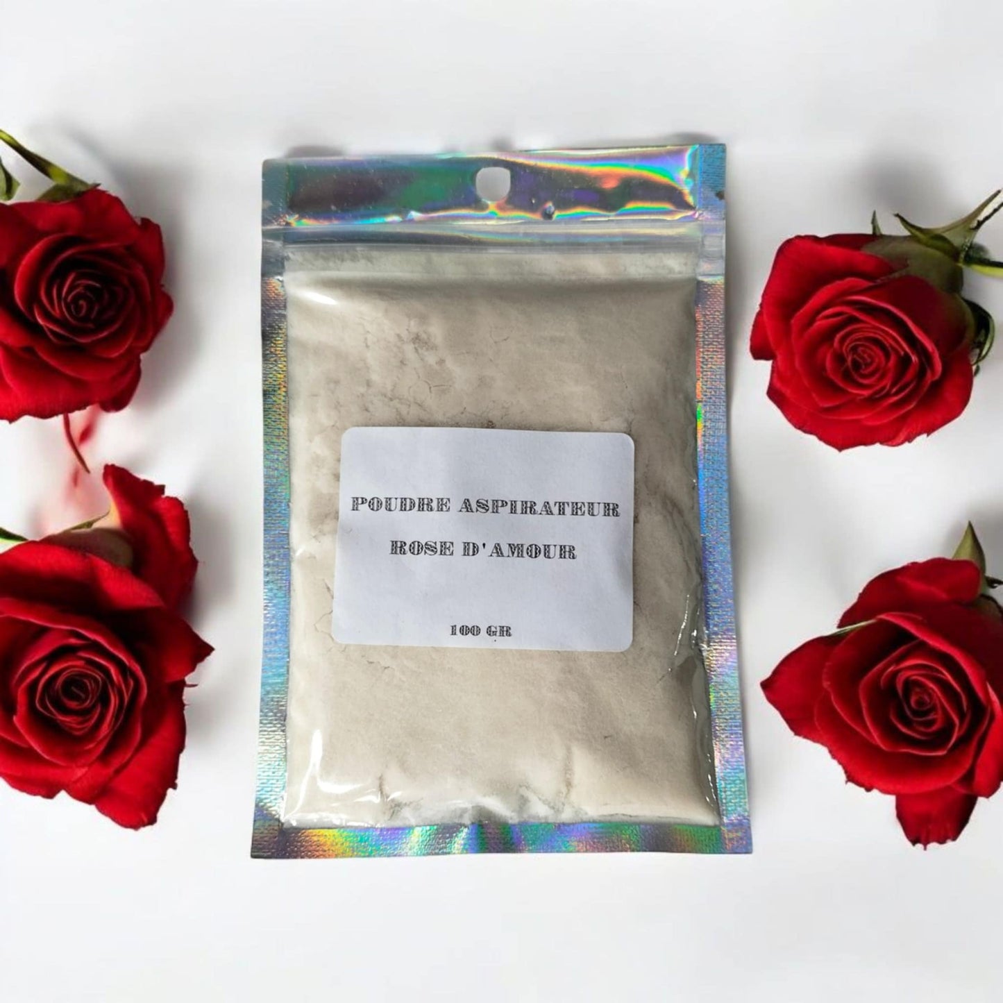 Poudre parfumée rose d'amour