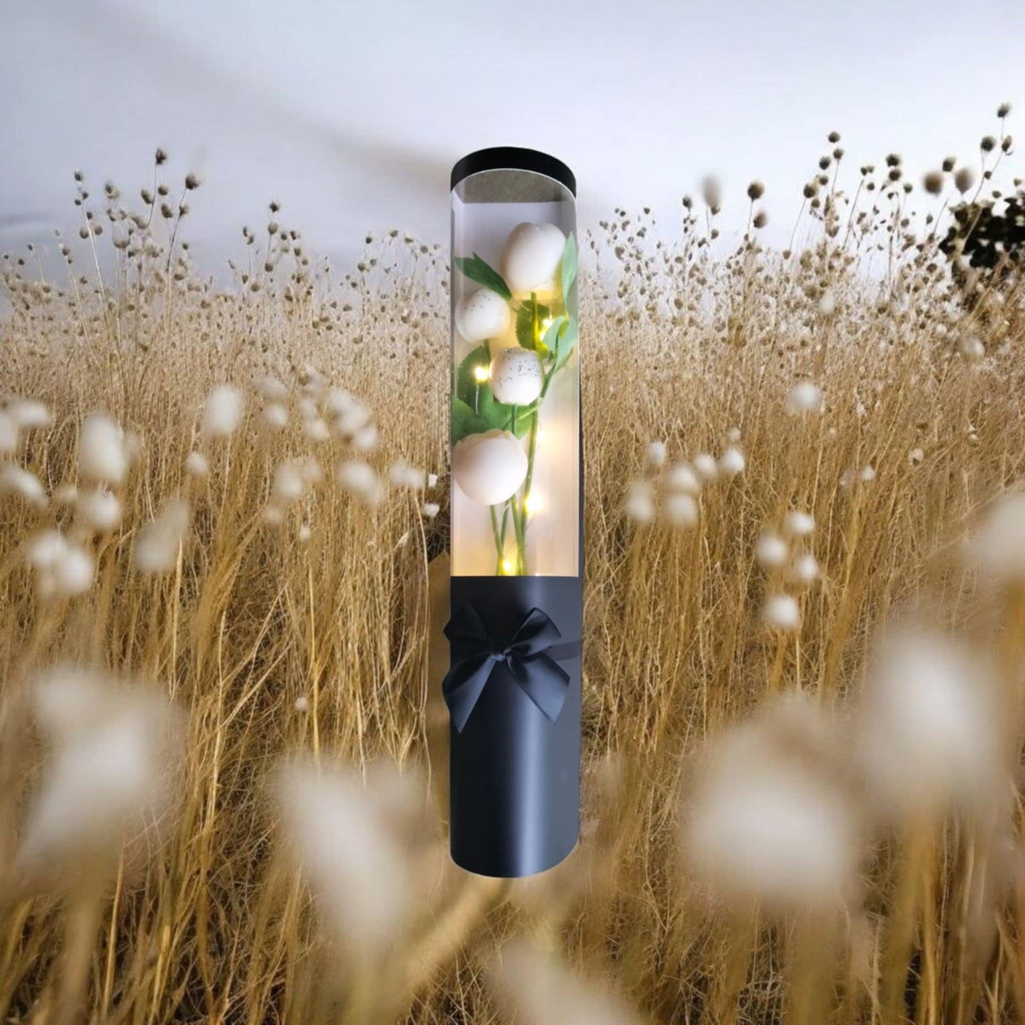 Boite lumineuse fondant fleur de coton